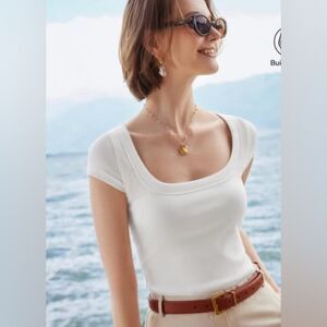 #OGL Thick Stretch Square Neck Tee